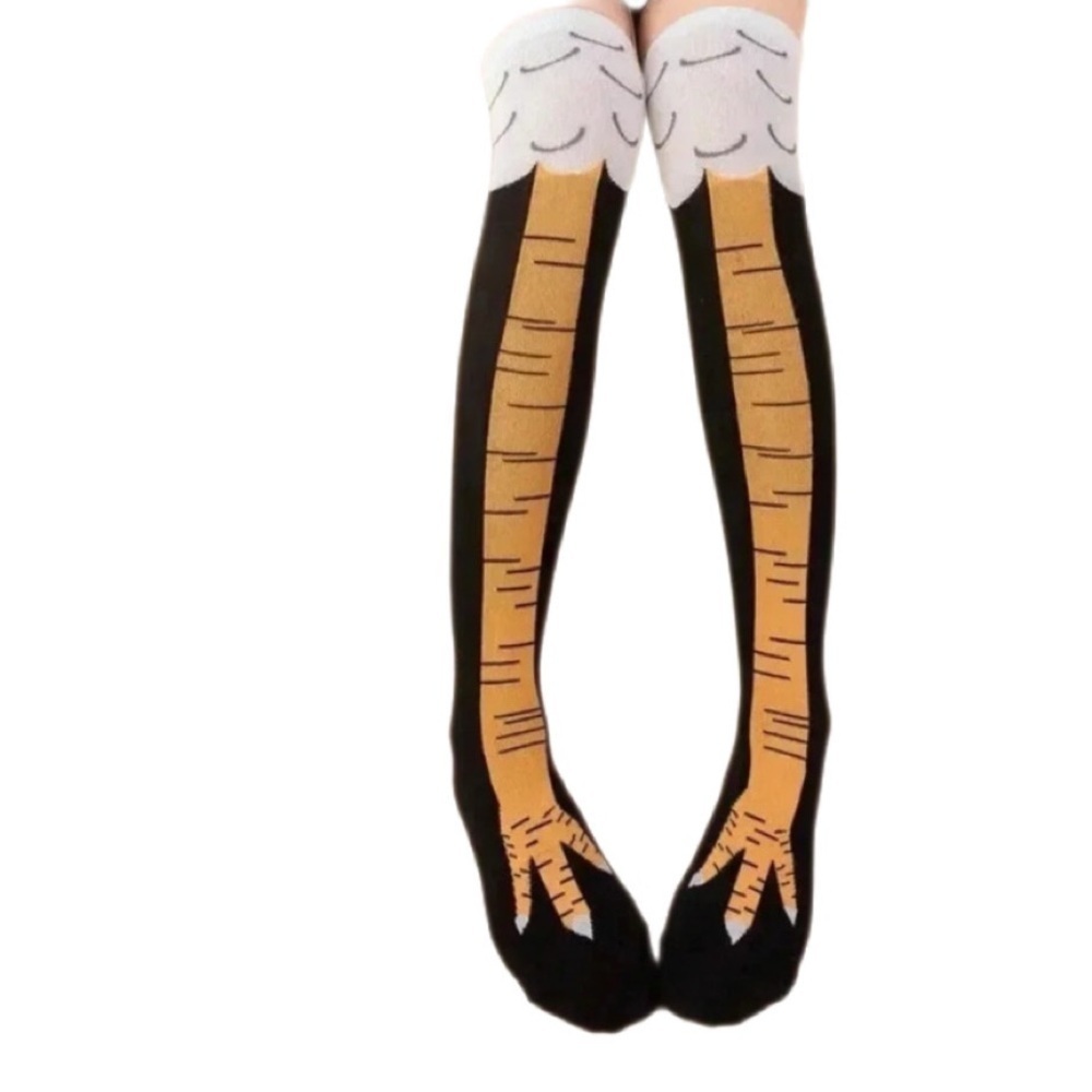 Long Over the Knee Novelty Chicken Feet Tube Socks for Women